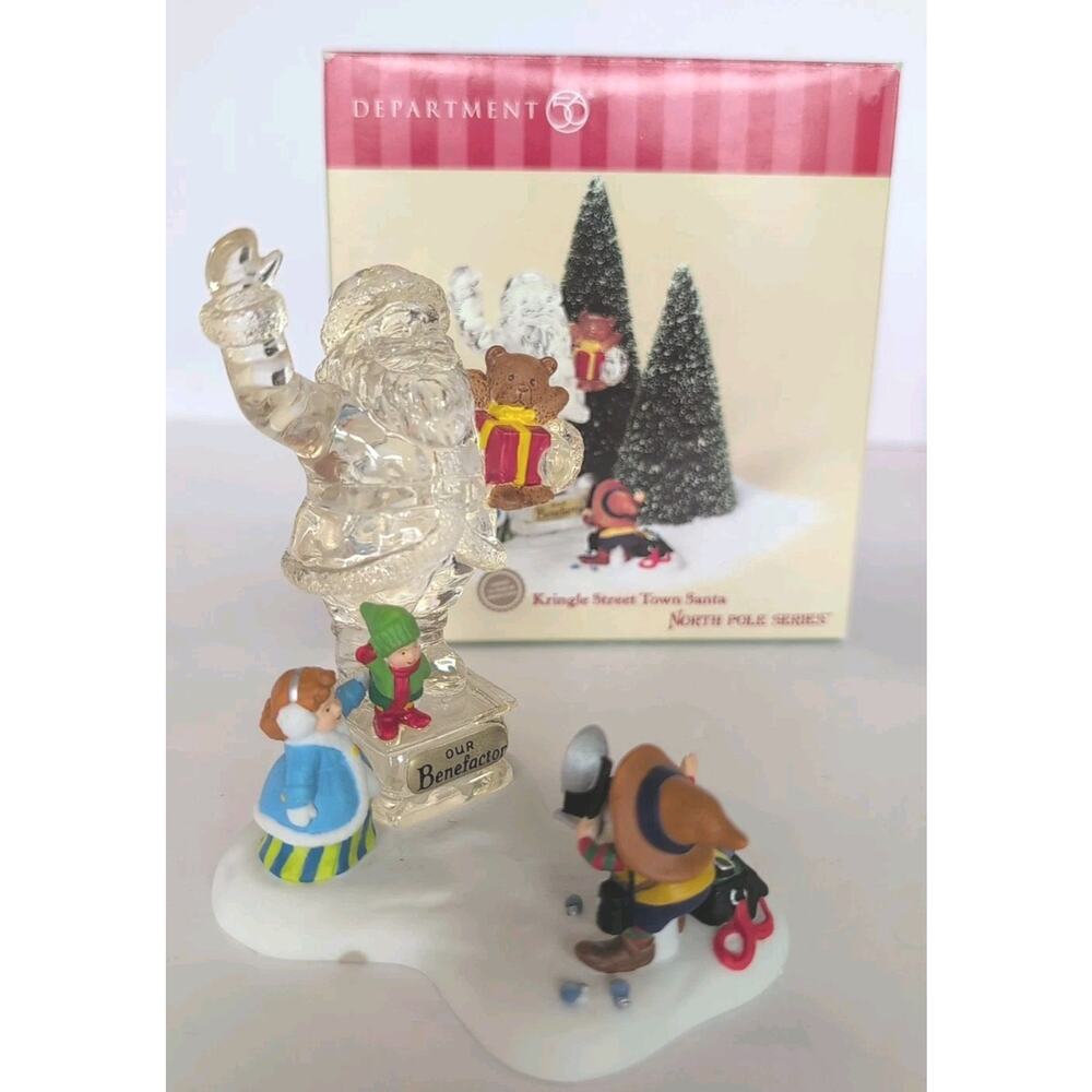 Dept 56 Kringle Street Town Santa Ice Sculpture 56869 North Pole Retired 2004